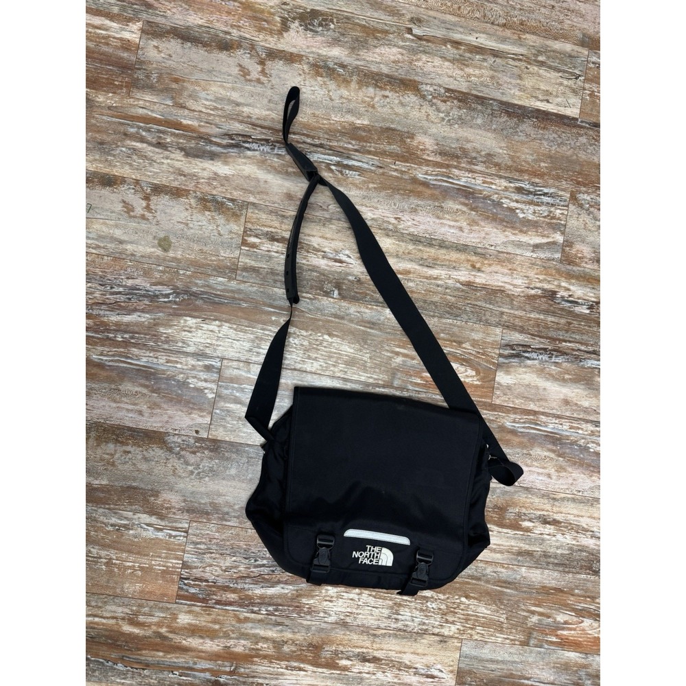 The North Face Black Canvas Messenger Laptop Bag *See Info* Work School